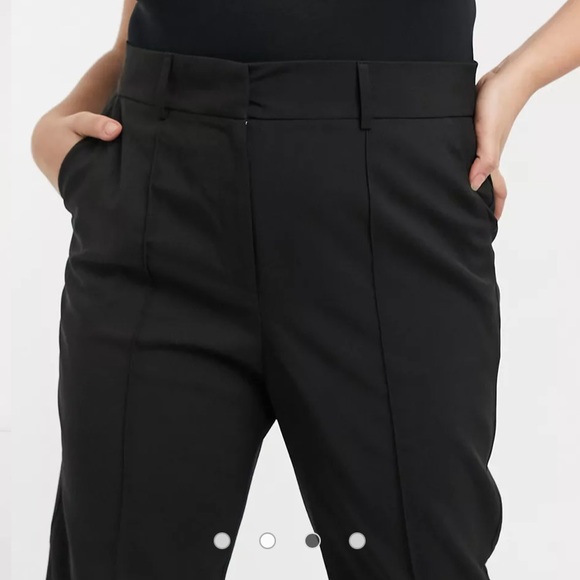 ASOS DESIGN Curve tailored smart mix & match cigarette pants in black - Picture 3 of 5
